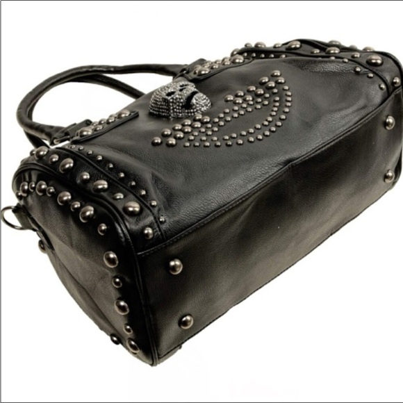 🆕️ Gothic Studded Doctor Shoulder Black Bag - Picture 4 of 9